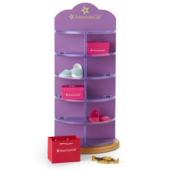 American Girl SHOE STORE STORAGE TOWER Shoes Sizer Boxes Mirror Pillow Seat Bag - Picture 7 of 10